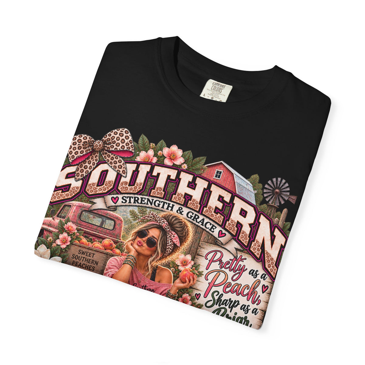 Southern Roots Graphic T-Shirt — Pretty as a Peach, Sharp as a Briar