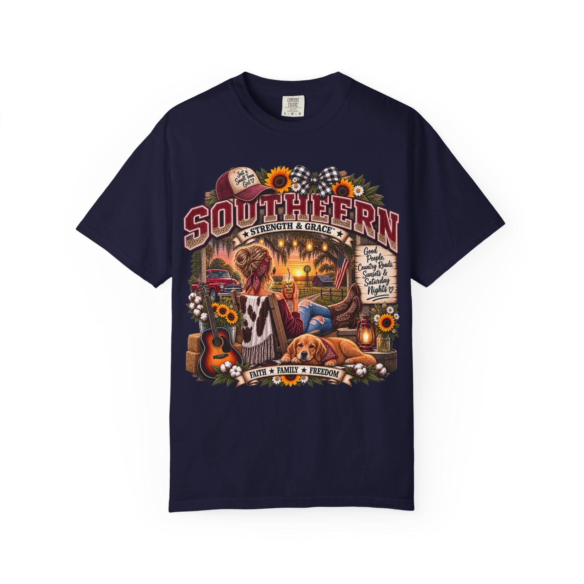 Southern Comfort Vintage T-Shirt — "Southern Strength & Grace" Graphic Tee