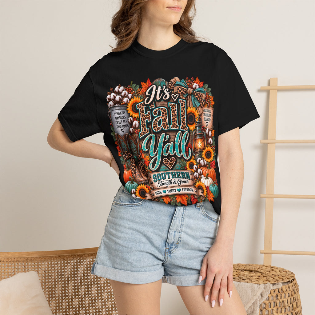 Fall Y’all Shirt – Southern Pumpkin & Sunflower Tee