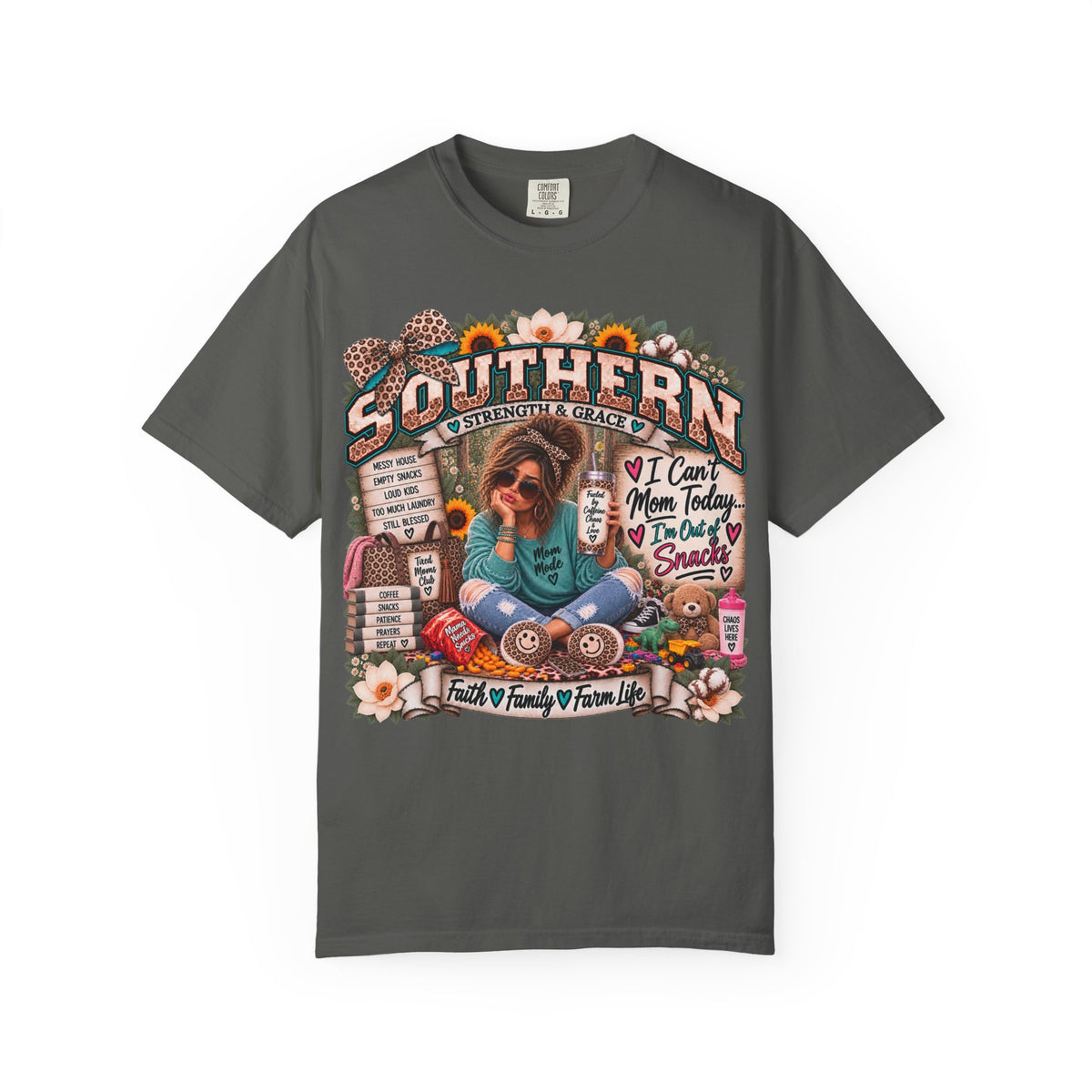 Southern Mama Graphic T‑Shirt — 'I Can't Mom Today, I’m Really Sick' Vintage Style