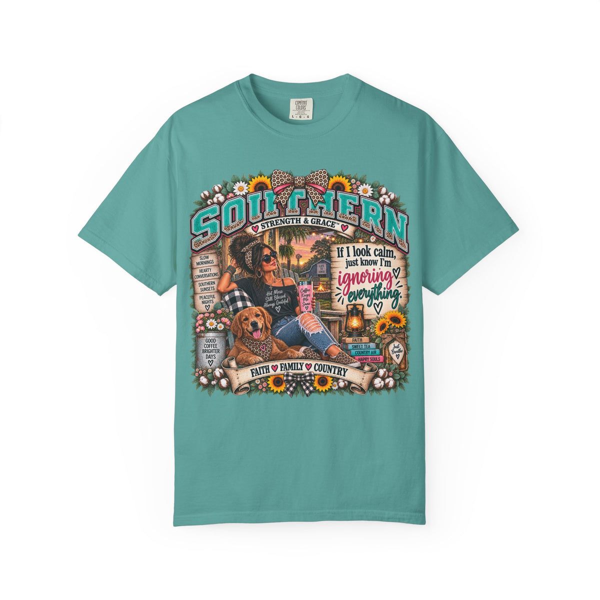 Southern Strength & Grace – Calm, Country & Blessed Tee