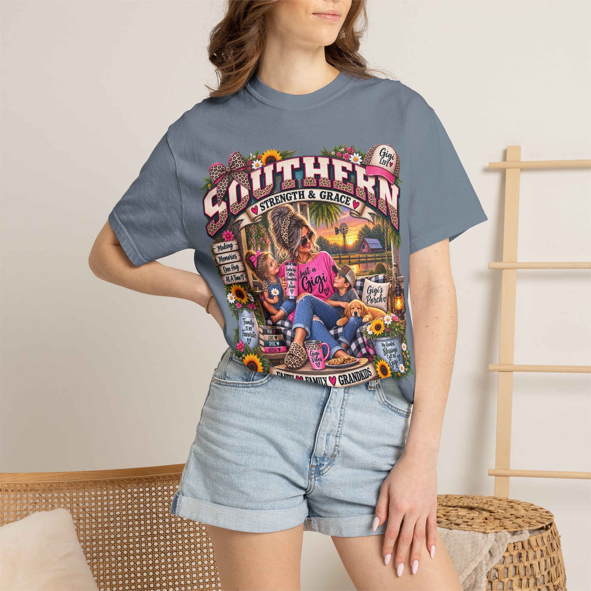 Southern Grandma T-Shirt — "Strength & Grace" Retro Country Graphic Tee
