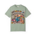 Southern Pride T-Shirt – Coastal Roadtrip Graphic Tee with Dog & Sunflowers