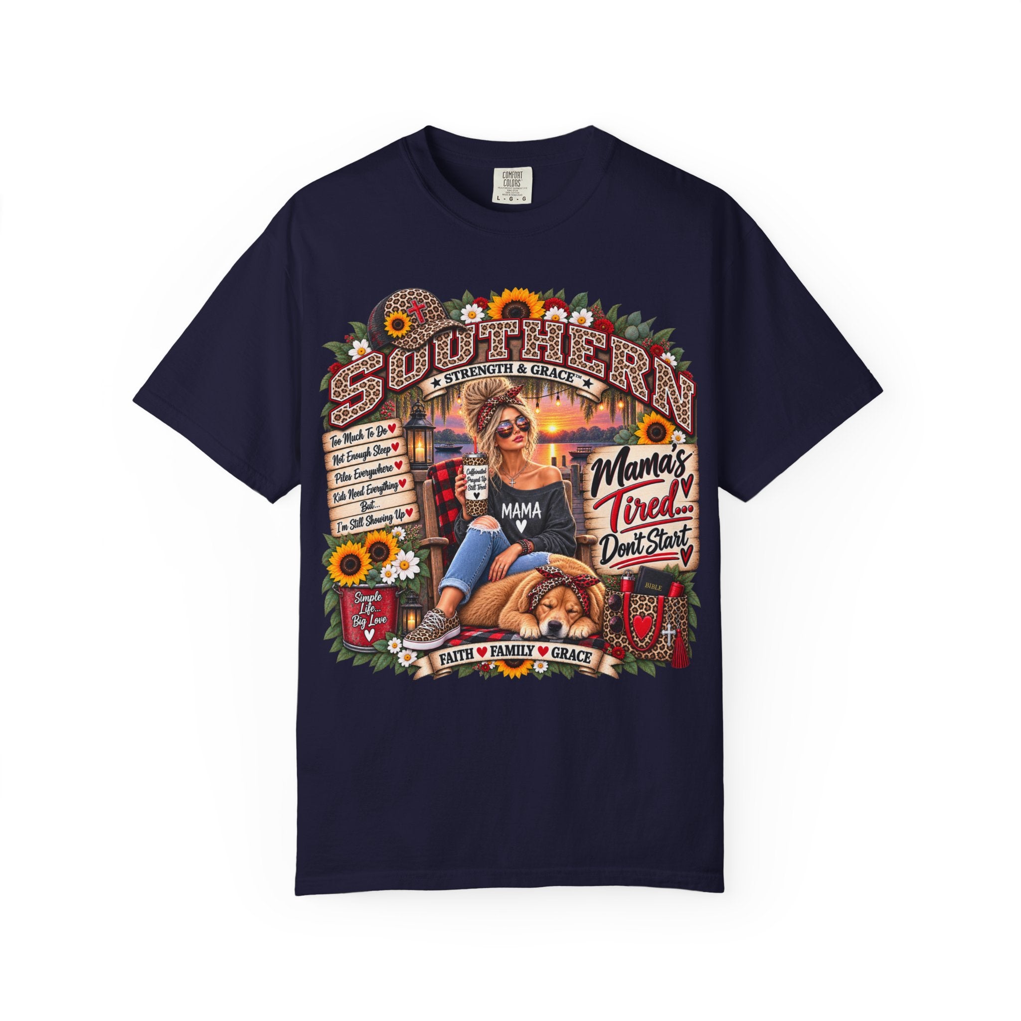 Southern Mama T‑Shirt — "Mama's Tired" Vintage Country Graphic Tee
