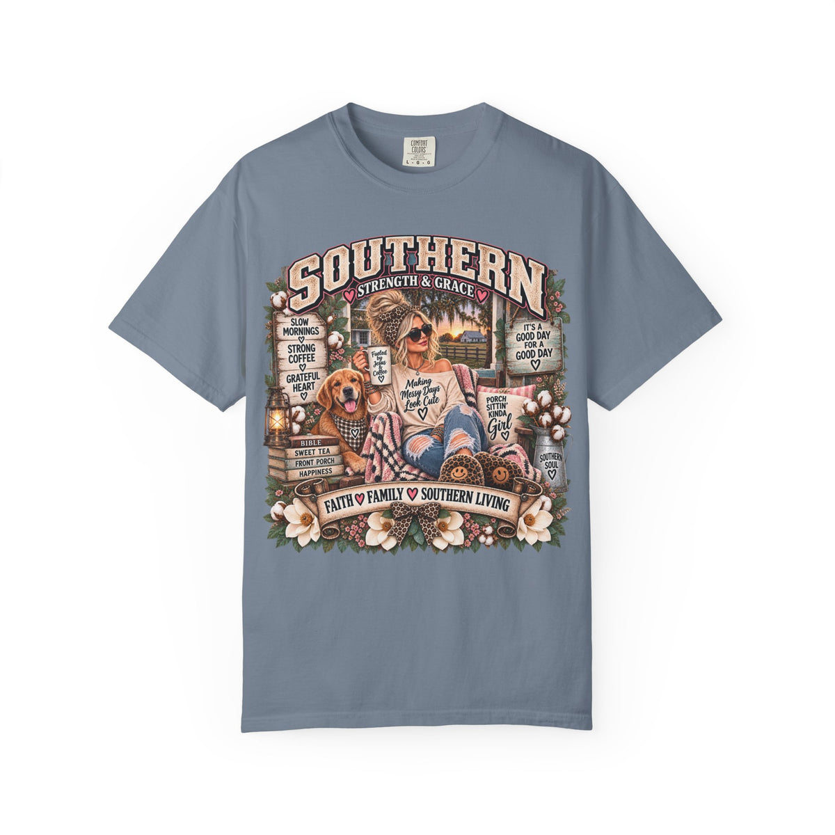 Southern Strength & Grace™ – Porch Sittin’ Country Girl Tee
