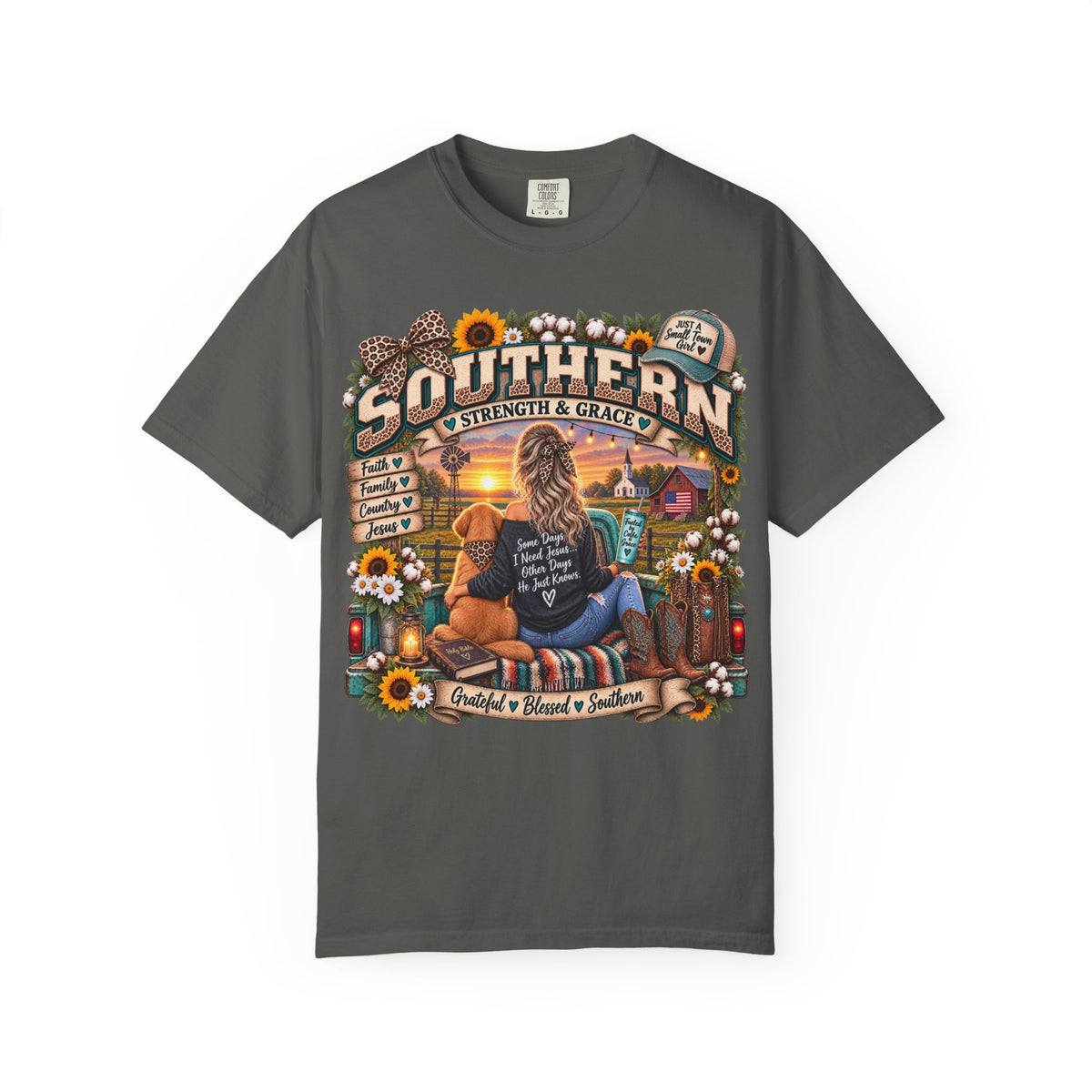 Southern Strength & Grace T-Shirt — Grateful ♥ Blessed ♥ Southern