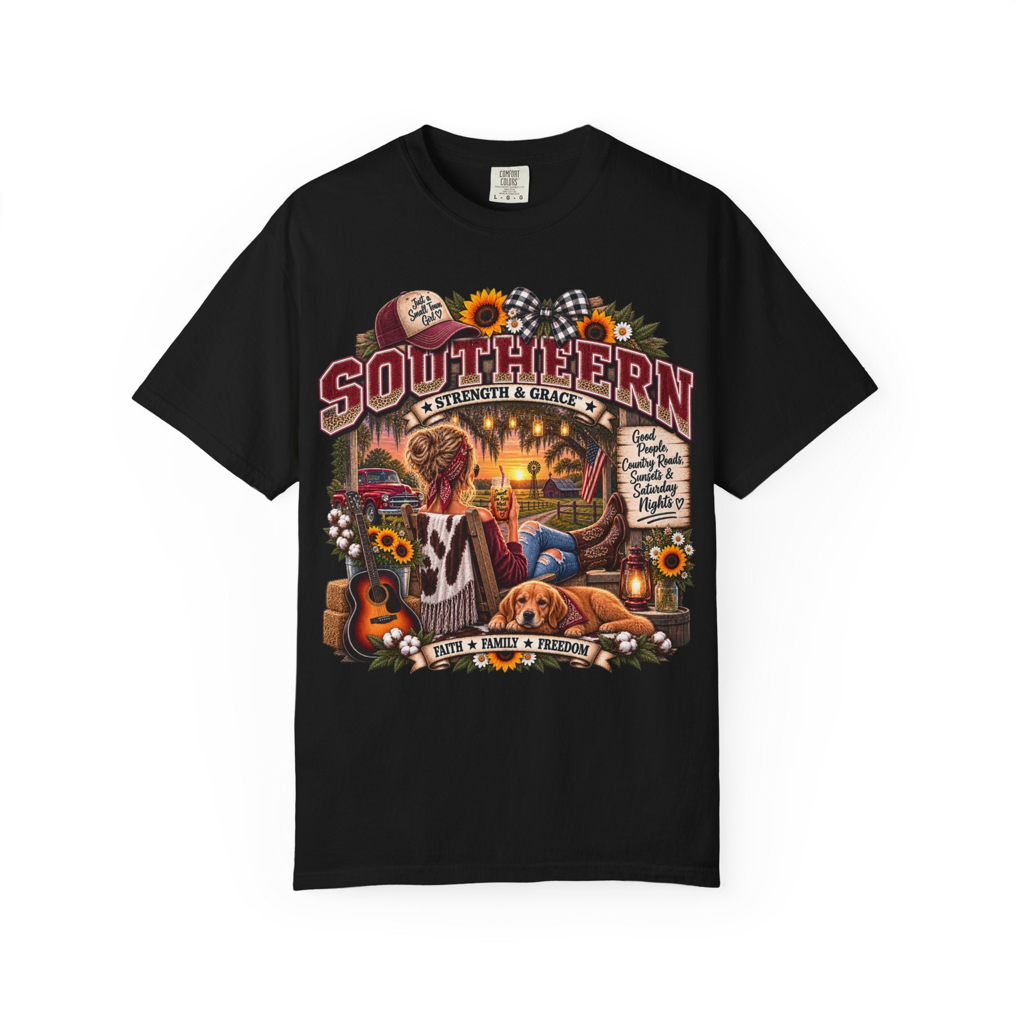Southern Comfort Vintage T-Shirt — "Southern Strength & Grace" Graphic Tee