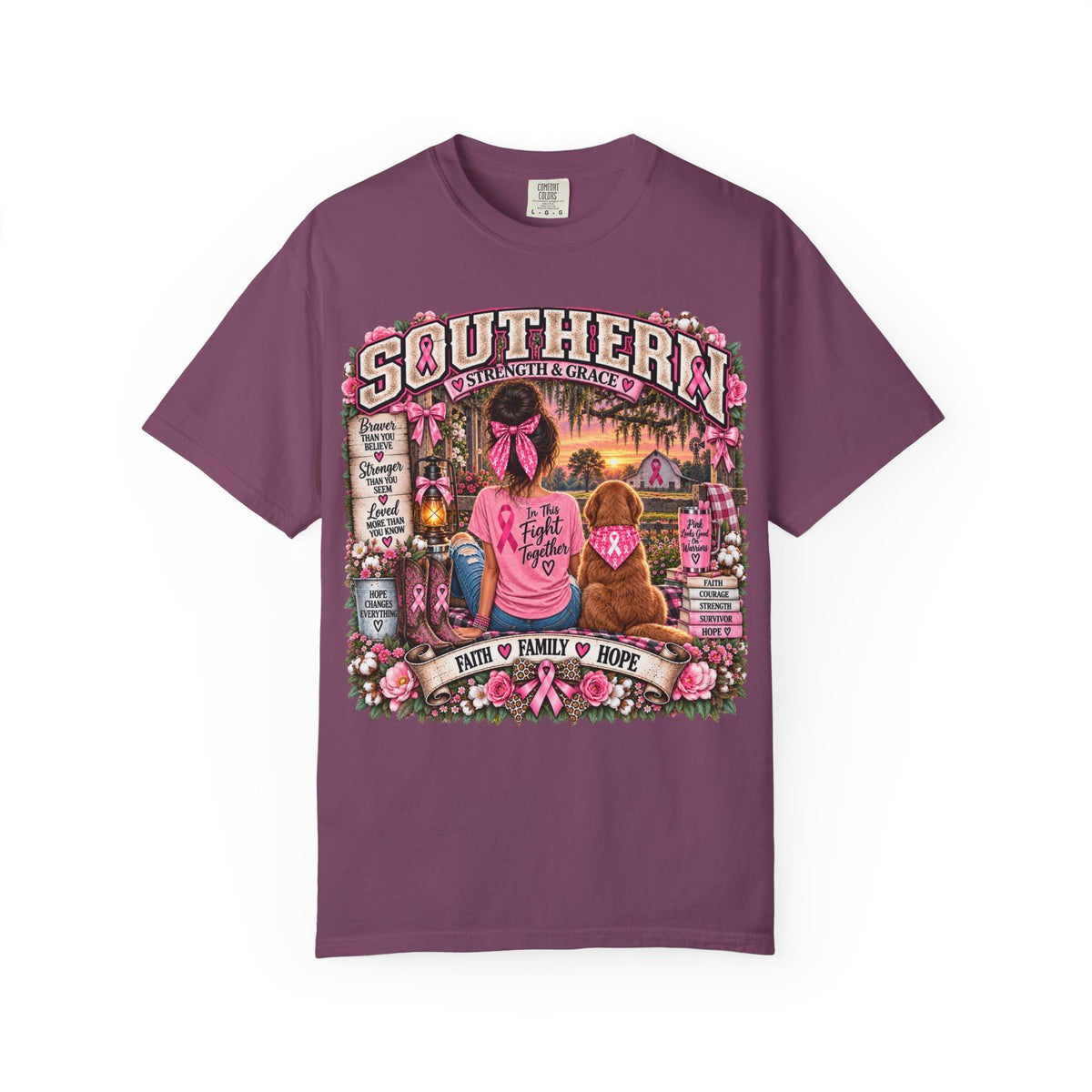 Southern Strength & Grace Breast Cancer Hope Tee