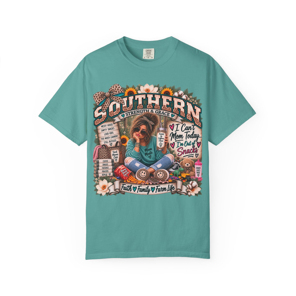 Southern Mama Graphic T‑Shirt — 'I Can't Mom Today, I’m Really Sick' Vintage Style