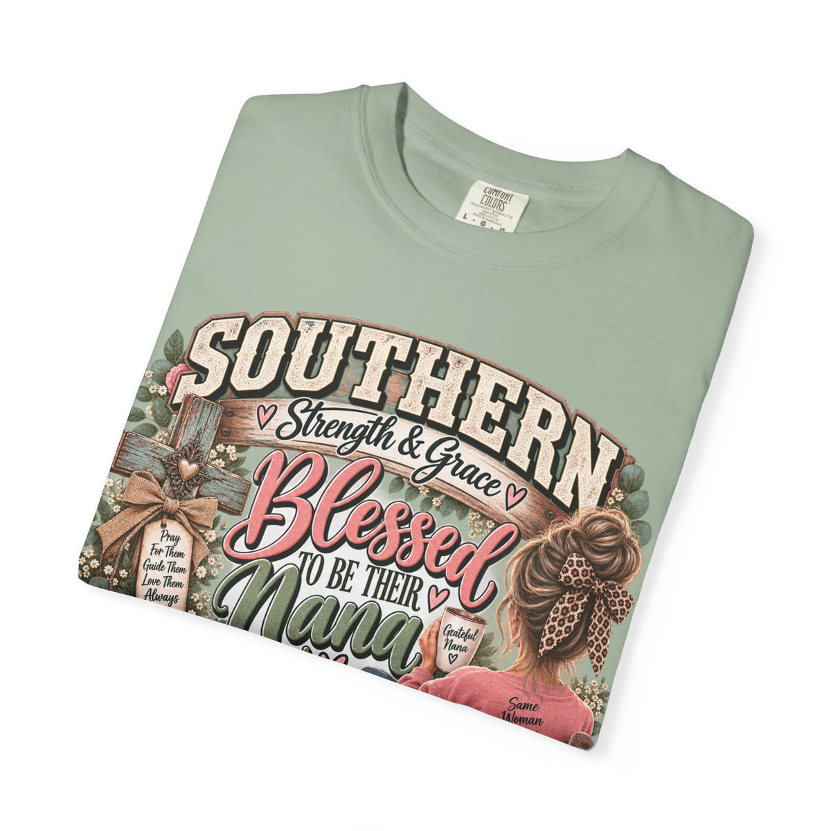 T-Shirt — "Southern Blessed" Grandma Floral Graphic Tee