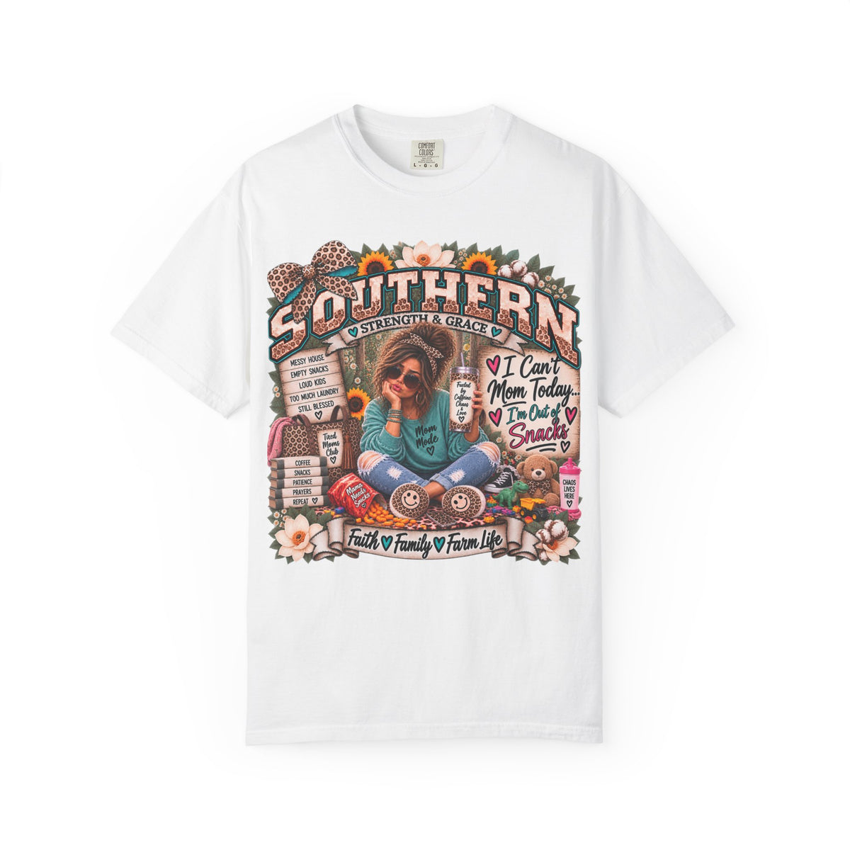 Southern Mama Graphic T‑Shirt — 'I Can't Mom Today, I’m Really Sick' Vintage Style