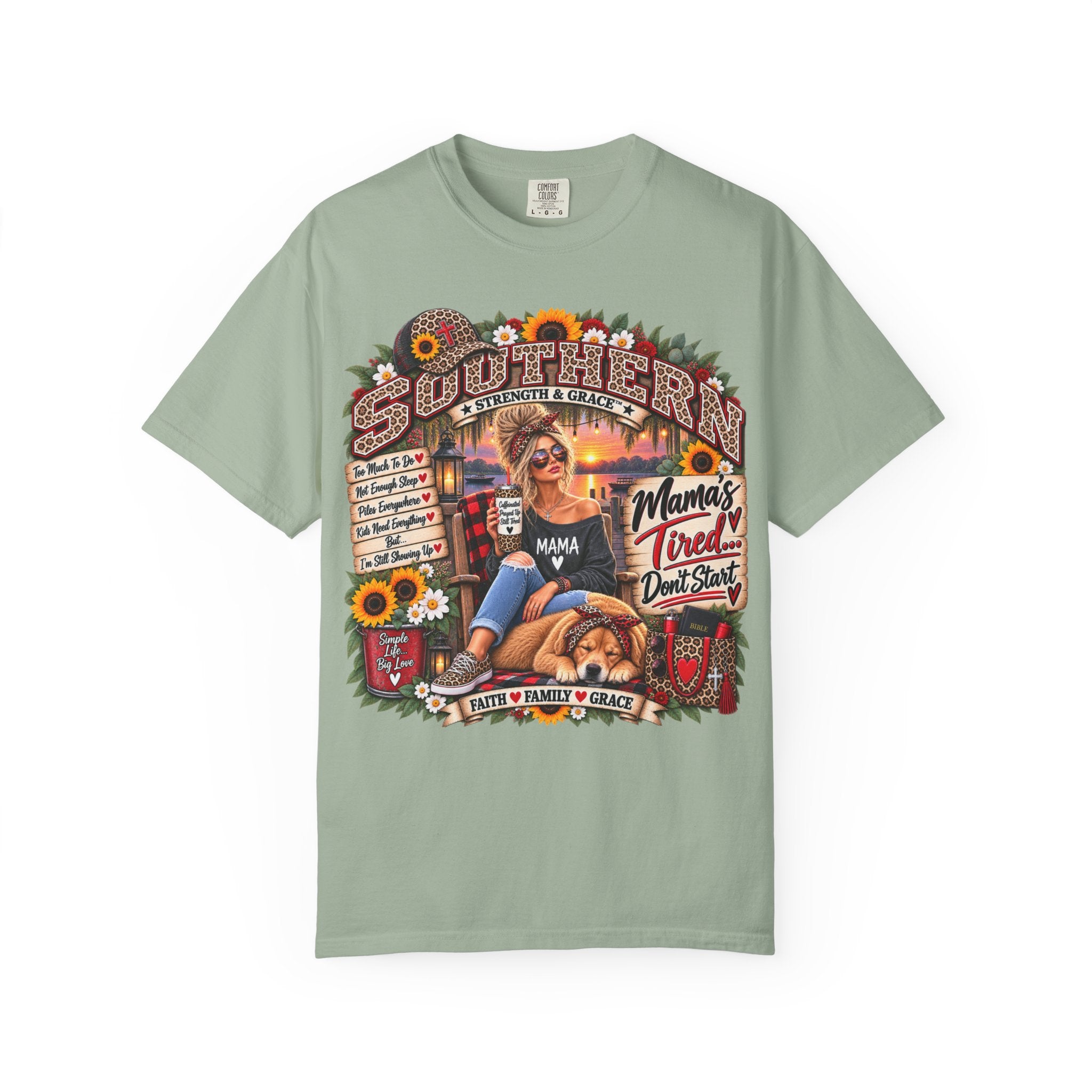 Southern Mama T‑Shirt — "Mama's Tired" Vintage Country Graphic Tee