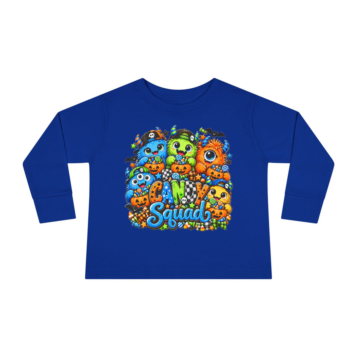 Toddler Tee — Cute Candy Squad Monster Long Sleeve Shirt for Kids