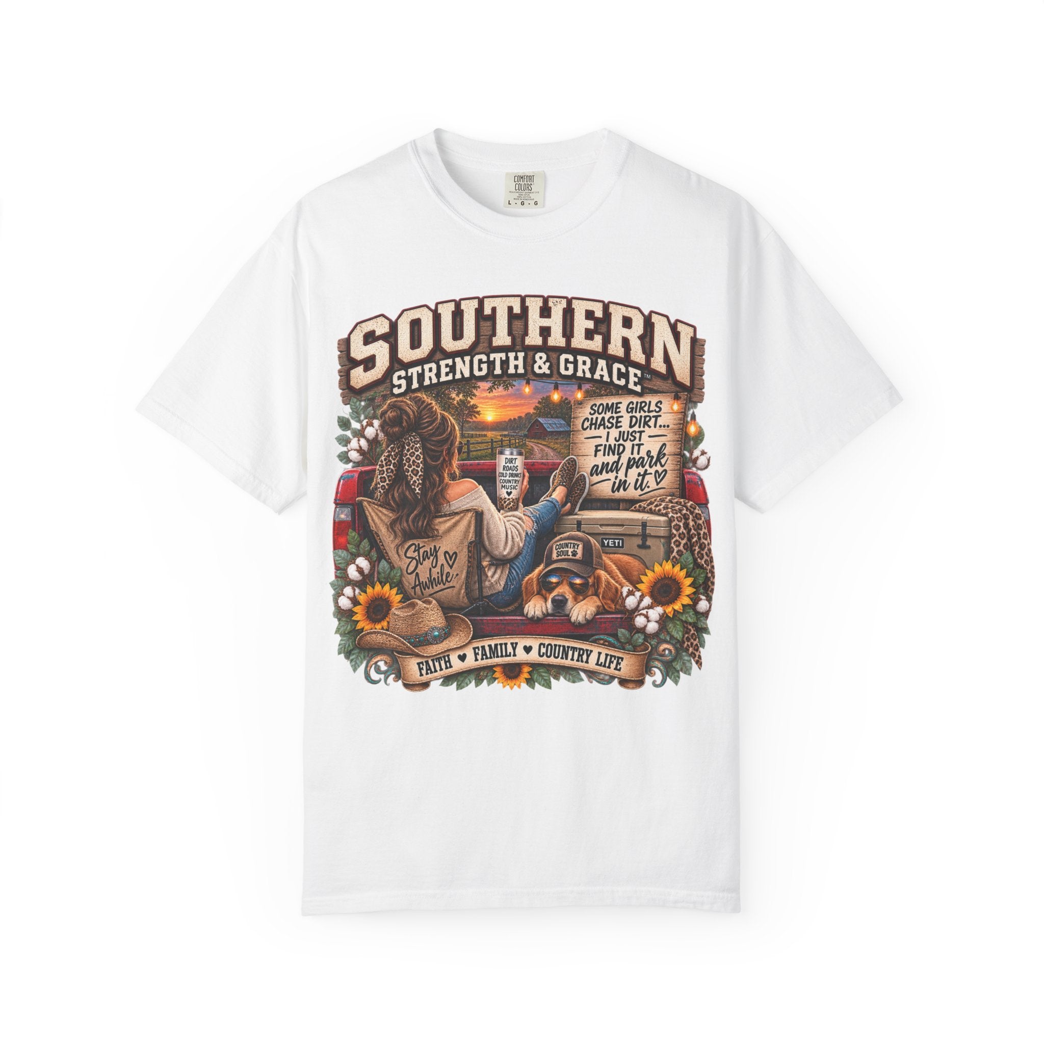 Southern Strength & Grace T-Shirt — Country Life, Family & Faith Graphic Tee