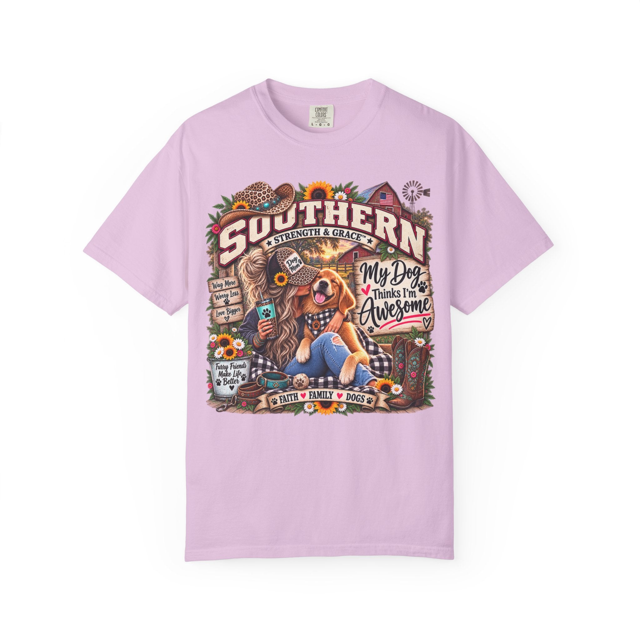 Southern Dog Mom T-Shirt — "My Dog Thinks I’m Awesome" Graphic Tee
