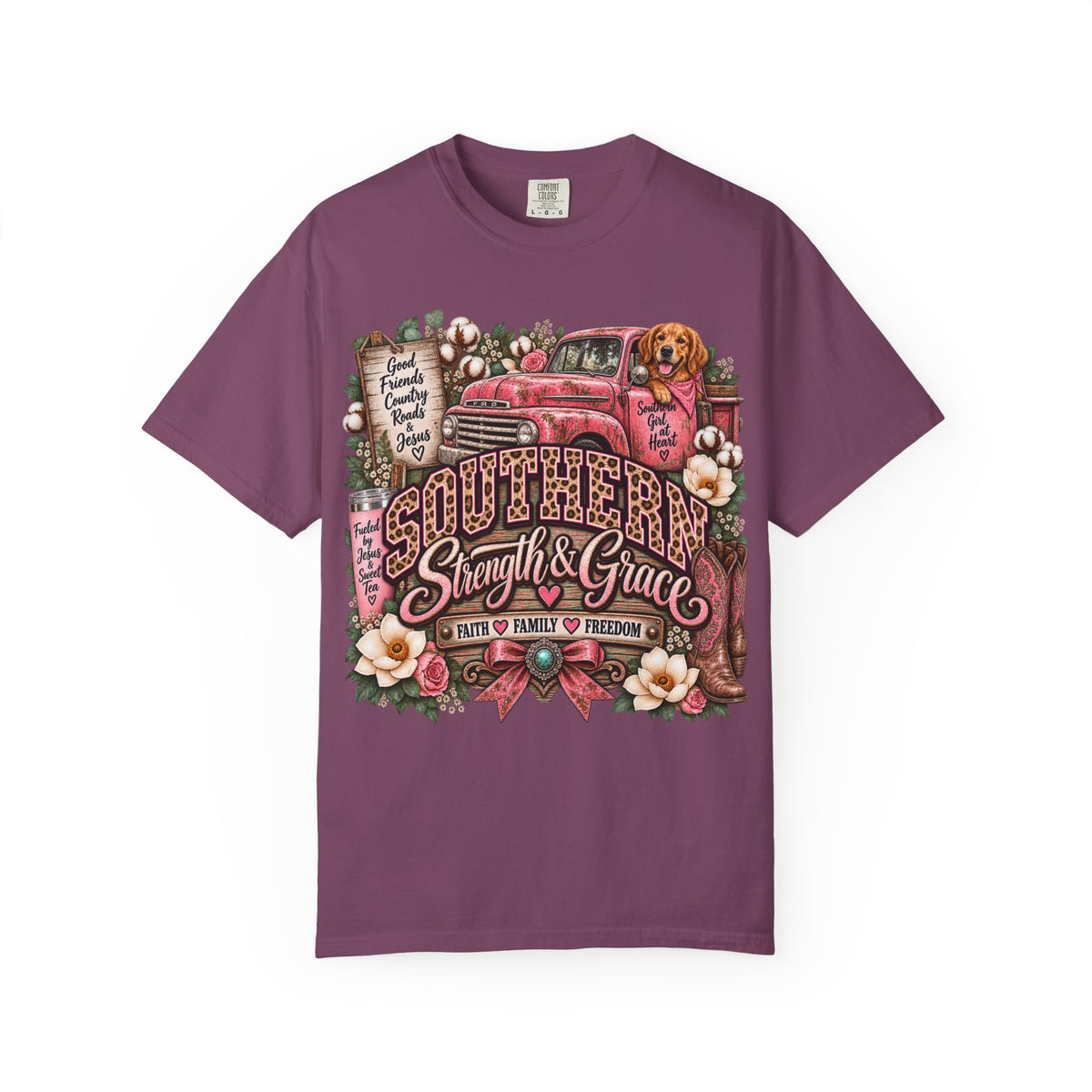 Southern Girl Shirt – Good Friends, Country Roads & Jesus