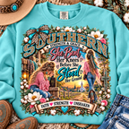 Southern Strength & Grace | She Bent Her Knees Before She Stood Her Ground Faith Sweatshirt